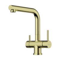 Смеситель для кухни Omoikiri Takamatsu 4994477 с подключением к фильтру светлое золото