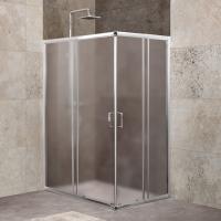 Душевой угол BelBagno Unique UNIQUE-AH-2-100/115-75/90-P-Cr прямоугольный 100/115-75/90 стекла рифленые, профиль хром