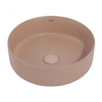 Раковина накладная круглая Abber Bequem AC2108MBB фаянс цвет бежевый матовый