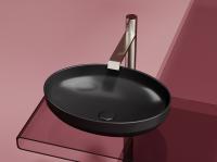Раковина накладная овальная Ceramica Nova Element CN6056MB фарфор цвет черный матовый