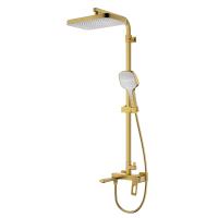 Душевая система со смесителем Raglo  R51.24.03 монтаж настенная без термостата золото сатин