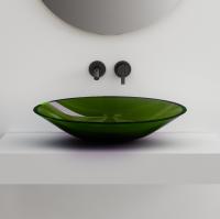 Раковина  овальная Abber Kristall AT2812Emerald полиэфирная смола цвет зеленый