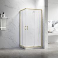 Душевой угол раздвижной Veconi Rovigo RV27G-12090-01-C8 прямоугольный 120x90 стекла прозрачные, профиль брашированное золото