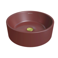 Раковина  круглая Grossman Color GR-3013VIM фаянс цвет бордовый матовый
