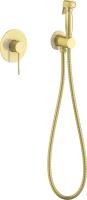 Гигиенический душ Timo Saona 2389/17SM встраиваемый в стену матовое золото