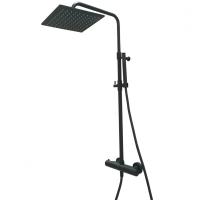 Душевая система со смесителем Webert Elio EL980515560METAL монтаж настенная с термостатом черный