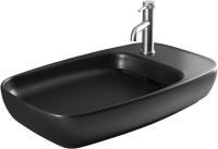 Раковина накладная прямоугольная Allen Brau Liberty 4.32012.31 керамика цвет черный матовый