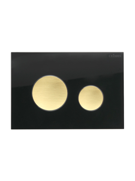 Кнопка смыва механическая Cezares Lux LUX-GN-BORO-C цвет черный-золото