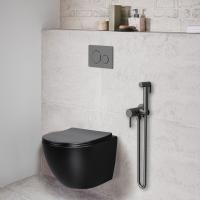 Гигиенический душ Vincea  VHFW-101GM встраиваемый в стену вороненая сталь