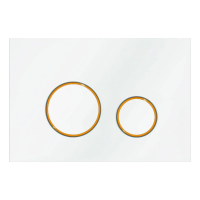 Кнопка смыва Veconi Round Design VFRD004WHG цвет белый-матовое золото