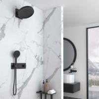 Душевая система со смесителем Vincea  VSFW-422TI3MB монтаж встраиваемая в стену с термостатом матовый черный