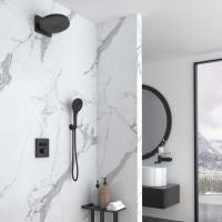 Душевая система со смесителем Vincea Inspire VSFW-3I21MT1MB монтаж встраиваемая в стену с термостатом матовый черный