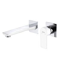 Смеситель для раковины Abber Weiss Insel AF8082W белый-хром