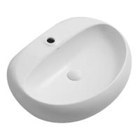 Раковина накладная овальная Abber Bequem AC2112MW фаянс цвет белый матовый