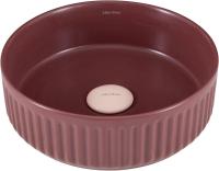Раковина накладная круглая Allen Brau Fantasy 4.11032.BD керамика цвет красный