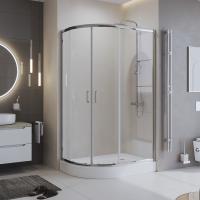 Душевой угол BelBagno Uno UNO-195-RH-2-100/80-C-Cr ассиметричный 100x80 стекла прозрачные, профиль хром
