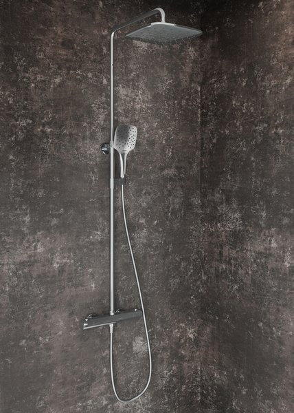 Душевая система со смесителем Ravak Flat X070442 монтаж настенная с термостатом хром