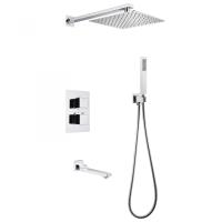 Душевая система со смесителем Abber Daheim AF8250 монтаж настенная без термостата хром