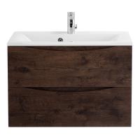 Тумба под раковину подвесная BelBagno Marino MARINO-650-2C-SO-RW-P 65 см  2 ящика цвет Rovere Moro 