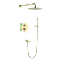 Душевая система со смесителем Timo Saona SX-2379/17SM монтаж встраиваемая в стену без термостата матовое золото