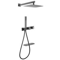 Душевая система со смесителем Abber Rund AF8750NG монтаж встраиваемая в стену с термостатом никель