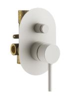 Смеситель для душа на 2 выхода Plumberia Selection IXO KIT1001BO встраиваемый в стену 
без термостата белый матовый