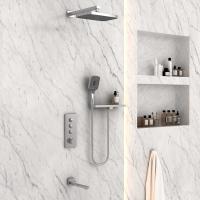 Душевая система со смесителем Vincea  VSFW-431T1RCH монтаж встраиваемая в стену с термостатом хром
