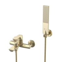 Смеситель для ванны Lemark Ursus LM7214BG настенный 
без термостата брашированное золото