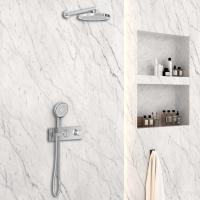 Душевая система со смесителем Vincea  VSFW-422T2CH монтаж встраиваемая в стену с термостатом хром
