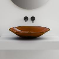 Раковина  овальная Abber Kristall AT2812Opal полиэфирная смола цвет коричневый