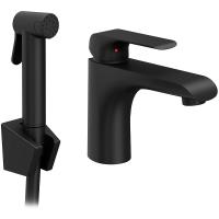 Смеситель для раковины Ravak Flat X070439 черный матовый