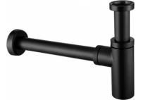 Сифон для раковины Paffoni Minimal ZACC240NO, черный матовый, латунь, латунь