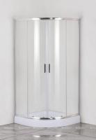 Душевой угол Aquanet  SE-800Q четверть круга 80x80 стекла прозрачные, профиль хром