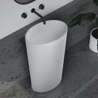 Раковина  овальная Abber STEIN AS2504-H искусственный камень цвет белый матовый