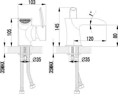 Смеситель для раковины Lemark Atlantiss LM3246C хром