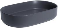 Раковина накладная овальная Allen Brau Fantasy 4.11022.AN керамика цвет черный матовый