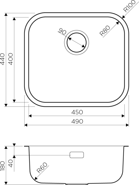 Кухонная мойка прямоугольная Omoikiri Omi 4993067 встраиваемая снизу встраиваемая сверху золото