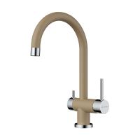 Смеситель для кухни Omoikiri Yamada 4994258 с подключением к фильтру карамель