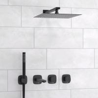 Душевая система со смесителем Wasserkraft Nuthe 9100 A9151.265.315.219.162.327.242.217 монтаж встраиваемая в стену без термостата черный
