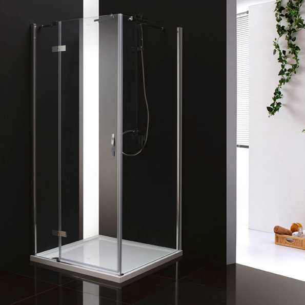 Душевой угол Cezares Bergamo BERGAMO-A-1-100-C-Cr-L квадратная   стекла прозрачные, профиль хром
