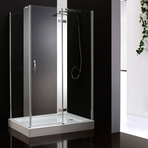 Душевой угол Cezares Bergamo BERGAMO-AH-1-120/100-C-Cr-R прямоугольная  стекла , профиль 