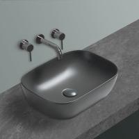 Раковина накладная прямоугольная Vincea  VBS-102MA фарфор цвет темно-серый матовый