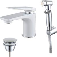 Смеситель для раковины Lemark Allegro LM5916CW хром/белый