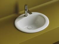 Раковина встраиваемая сверху овальная Ceramica Nova Sun CN6080 фарфор цвет белый