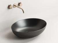Раковина накладная овальная Ceramica Nova Element CN6017MB фарфор цвет черный матовый