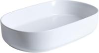 Раковина накладная овальная Allen Brau Fantasy 4.11022.21 керамика цвет белый матовый