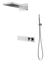 Душевая система со смесителем Boheme Fusion 131-CR монтаж встраиваемая в стену с термостатом хром