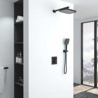 Душевая система со смесителем Vincea  VSFW-321MT1MB монтаж встраиваемая в стену с термостатом матовый черный