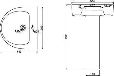 Раковина  нестандартная BelBagno Flay BB0115L фаянс цвет белый