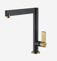 Смеситель для кухни Webert Spirit SO920302723 без подключения к фильтру черный/золото